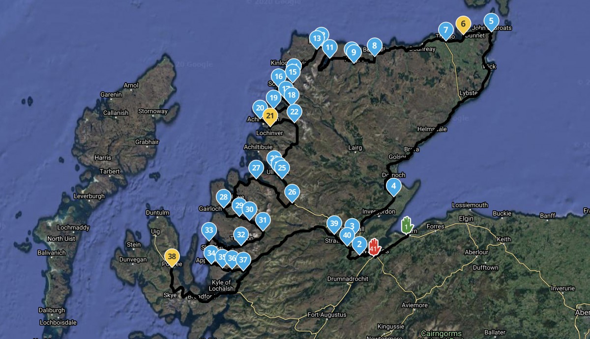 NC500 | PCC Tour route map